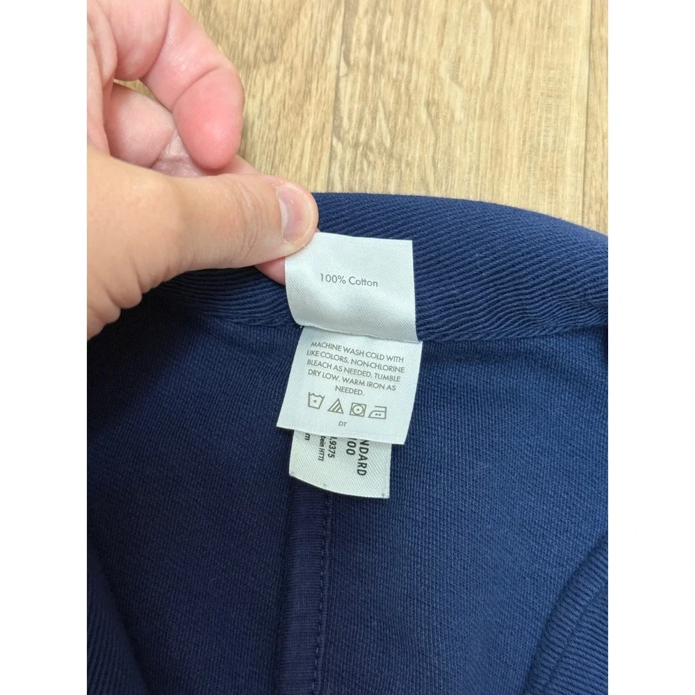 Hanna Andersson Kids Navy Blue Cotton Knit Blazer Jacket Size 110 US 5